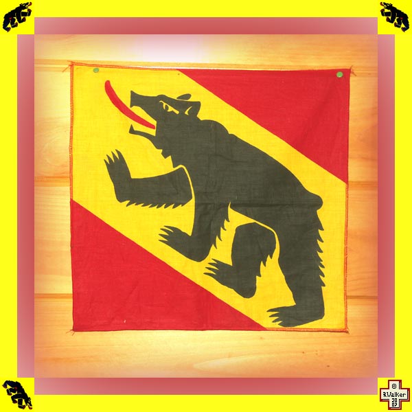 Photo: Bern Bear on flag of Canton Bern.