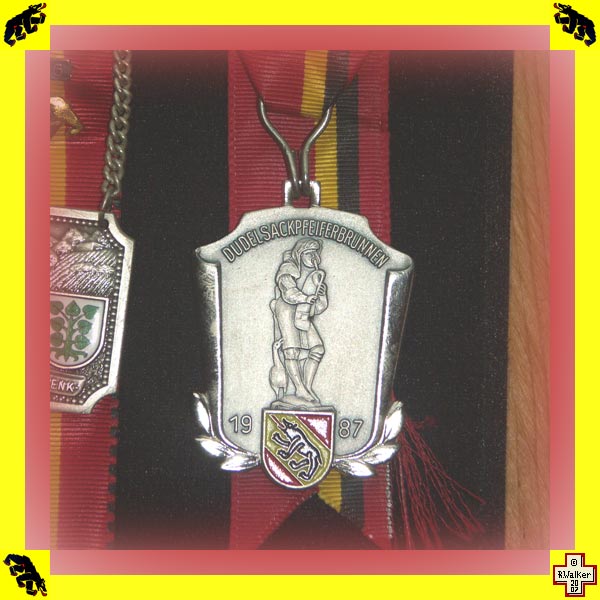 Photo: Bern Bear on shooting medal.